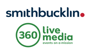 smithbucklin logo 360 live media logo